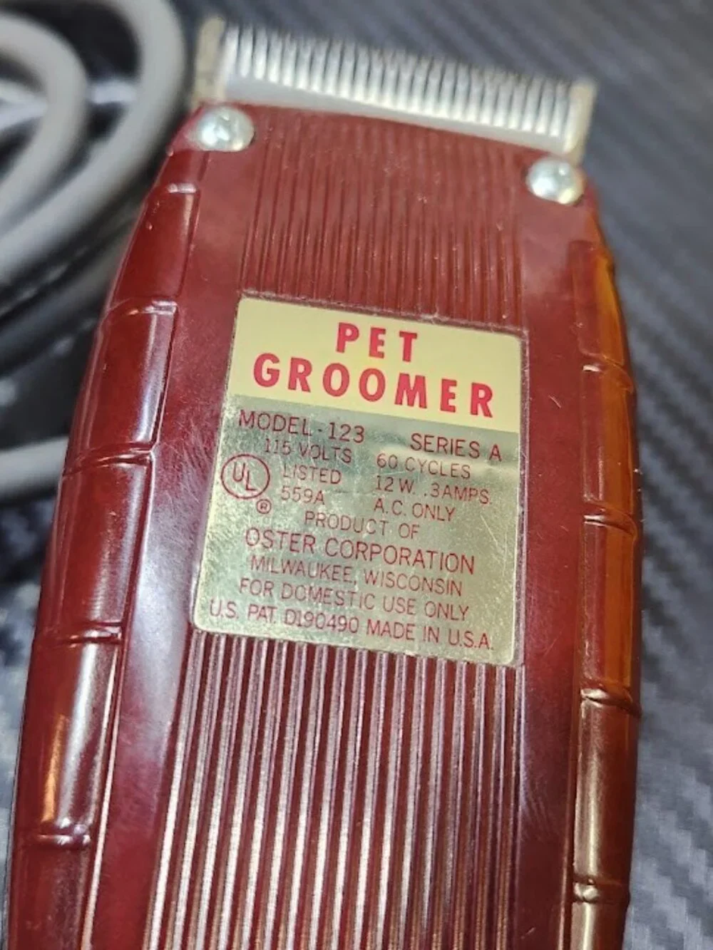 Vintage Oster Pet Grooming Clipper‎ Kit Model 123-02